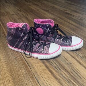 Converse Chuck Taylor All Star Pink, Purple & Black High-Top Sneakers